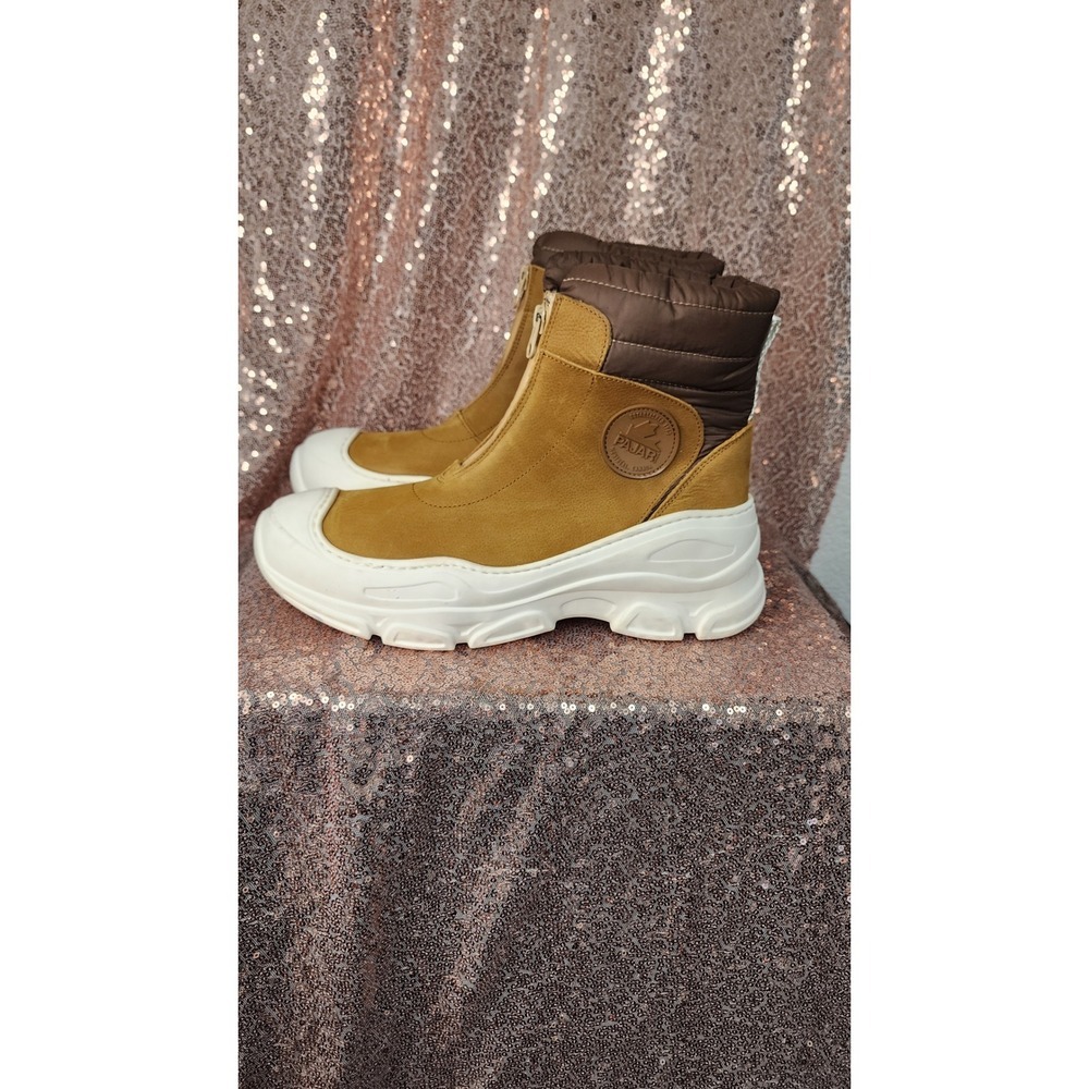 NWT Pajar Women'sWaterproof Tan Suede Winter Boots Zipper Chunky Sole
